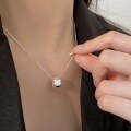 wholesale S925 Sterling Silver Minimalist and Versatile Small Waist Pendant Necklace for Women, Korean Dongdaemun New Fashionable Simple Collarbone Chain-0-0