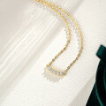 14K Gold Plated 925 Silver Moissanite Necklace, Cross-Border Supply-0-2