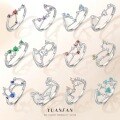 wholesale S925 Sterling Silver Zodiac Birthstone Ring for Women, New Fashion Minimalist Design-0-0