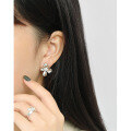 wholesale S925 Sterling Silver 336 Korean Version Ins New Simple Flower Stud Earrings for Women, Small and Niche, Versatile Student Ear Accessories-0-2