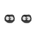 wholesale S925 silver black ear studs, Korean style cute and fresh minimalist cartoon little soot ball earrings M01397-0-4