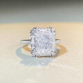 wholesale Sterling silver fashionably unique radiant ice flower cut diamond ring for women,-0-1