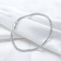 wholesale S925 Sterling Silver 2mm Single Row Round Zircon Bracelet, Korean Style, Cross-Border Bestseller-0-2