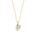 Sterling Silver New Korean Style Exquisite Cute Dolphin Moissanite Necklace-0-3