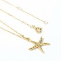 wholesale 925 Sterling Silver Japanese Light Luxury White Zircon Starfish Pendant Women's Retro Style Ocean Vacation Series Star Pendant Wholesale-0-2