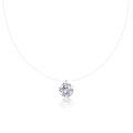 925 Sterling Silver Invisible Fishline Moissanite Teardrop Pendant-0-3
