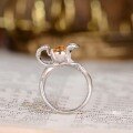 wholesale S925 Silver Plated 18K Gold, Natural Citrine 7x9mm Oval High-End Jewelry Closed Ring-0-2