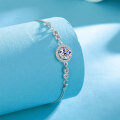 S925 Sterling Silver Moissanite Bubble Bead Bracelet for Women-0-0