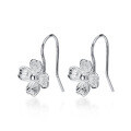 wholesale S925 Sterling Silver Forest-style Fresh Flower Ear Hooks Sweet and Elegant Lady Korean Version Small Four-Petal Flower Earrings G4368-0-4