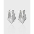 wholesale S925 Sterling Silver Geometric Cone Ear Clips, Korean Version INS Minimalist Niche Design with Versatile and Textured Style-0-0