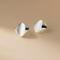 wholesale S925 Sterling Silver Small Fresh Sweet Ins Style Minimalist Design Brushed Diamond Stud Ear Clasp M06645-0-2