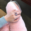 wholesale 925 Silver New Jewelry High Carbon Diamond Oval 10*10 Pink Diamond Ring Women Live Streaming Diamond Ring-0-3