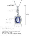wholesale S925 Silver Light Luxury Colored Gemstone Pendant, European and American Fashion Personalized Crystal Necklace Pendant-0-1