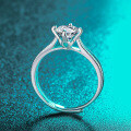 PT950-Plated S925 Silver 1ct Moissanite Geometric Ring, Stock Ready for Drop Shipping-0-0