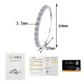 S925 Sterling Silver Cross-Border Moissanite Bracelet, Hollow High-Quality Bangle Wholesale-0-4
