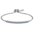 wholesale Pt950-plated S925 silver bracelet for women with Moissanite simulated diamond in an ins style-0-4