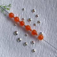 wholesale S925 silver flying saucer spacer bead DIY handmade beading bracelet necklace flat bead abacus bead accessories-4 mm (2 pieces)