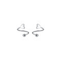 wholesale S925 Sterling Silver Earrings Women Korean Style Minimalist Small Heart Sweet Spiral Light Pearl Elegant Earrings G8899-0-4