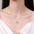 925 Silver Moissanite X Letter Necklace Women's Light Luxury Pendant-0-2