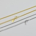 wholesale 925 Sterling Silver Plated 18k White Gold Side Link Basic Necklace Women's Fashion Minimalist Versatile Choker Short Wholesale-0-0