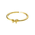 wholesale S925 Sterling Silver Korean Style Minimalist Bow Ring Dainty and Sweet Adjustable Opening Jewelry J9423-0-4