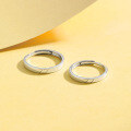 wholesale S925 Sterling Silver Open-Ended Minimalist Couple Rings, Niche Design for Valentine's Day Gift-0-1