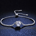 925 Silver Moissanite Heart Pendant Necklace Live Stream Direct Sales-0-1