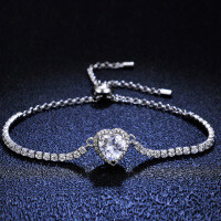 925 Silver Moissanite Heart Pendant Necklace Live Stream Direct Sales-1 carat (set with zircon)  925 silver