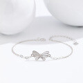 wholesale 925 Sterling Silver White Resin Butterfly Bracelet, Ins Style Minimalist Fresh and Sweet Temperament Niche Design Hand Accessory-0-0