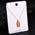 S925 Sterling Silver K Gold Pendant Necklace with Gourd and Plain Pi-0-32