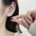 wholesale S925 Sterling Silver Crown Snowflake Clover Lightweight Niche Trendy Cute Design Earrings Studs-0-1