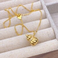 wholesale S925 Sterling Silver Pumpkin Gourd Necklace for Women, Fashionable, Luxurious, Vintage, Niche Design, High-End Collarbone Necklace-Easy-to-use Gourd Necklace - Gold & 925 Silver