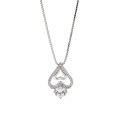 wholesale S925 sterling silver diamond-encrusted necklace for women, minimalist and elegant, featuring a high-end zirconia pendant, versatile and chic collarbone chain-0-4