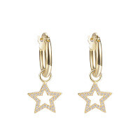 wholesale S925 Sterling Silver Wholesale Manufacturer Of Minimalist Earrings-E1981_Star Model 925 Silver