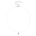 Sterling Silver Pear D Color Moissanite Mermaid Tear Pendant Necklace-0-3