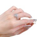 wholesale Metal: S925 Silver Vintage Egg-Shaped Brushed Ring with 125 Carat Stone, Advanced Versatile Design and Fashionable Band-0-4
