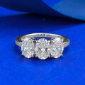 wholesale 925 Silver Imported High Carbon Diamond Ring, Row of Diamonds Ring, Oval Simulated Diamond Cocktail Ring, Index Finger Wholesale-0-5