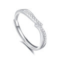 wholesale S925 Sterling Silver Original Design High-end Couple Rings Adjustable Plain Band Rings Valentine's Day Gift-0-24