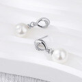wholesale 925 Sterling Silver Light Luxury High-End Imitation Pearl Earrings with Elegant Tassel Design-0-3