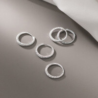 wholesale [S925 Sterling Silver] Sparkling Sand Ear Studs, Resembling a Starry Sky, Simple and Minimalist Ear Hoops with a Rippling Light Effect, Niche Design Women's Earrings G9108-S925 silver pair small 15mm 925 silver