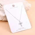 S925 Silver Minimalist Cross Pendant Necklace Wholesale Women's Trendy-0-4