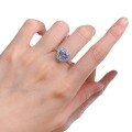 wholesale 925 Sterling Silver with High Carbon Diamond Muji Jewelry New 8*8 Heart-Shaped Lavender Purple Romantic Full Diamond Ring-0-4