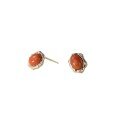 wholesale S925 silver nalan ear accessories fresh and sweet ins style design sense south red agate ear studs M06598-0-4