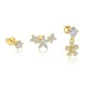 wholesale S925 Sterling Silver Wholesale French Floral Stud Earrings, Women's Unique Design-0-4