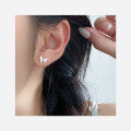 wholesale S925 Sterling Silver Fresh and Sweet Ins-style Niche Design Diamond-inlaid Star Bow Earrings M06360-0-1