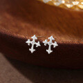 wholesale 925 Sterling Silver Cross Stud Earrings For Women-0-1