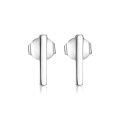 wholesale Metal: 925 Sterling Silver, JJ Geometric Bar Earrings, Silver Earrings, Light Luxury High-End Sense Jewelry, Wholesale Cross-Border Hot-Selling Ins-0-4