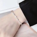 wholesale Metal S925 silver ins niche thin bracelet for girls, student women's small accessory hand jewelry sweet girl little trinket-0-3