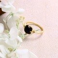 wholesale 925 Silver Minimalist and Stylish Black Onyx Set, Japanese-style Ring Jewelry Vintage Gemstone Ring Accessories Wholesale-0-2