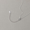 wholesale S925 Sterling Silver Fresh and Sweet Ins Style Small and Large Bow Knot Necklace Y01926-0-4